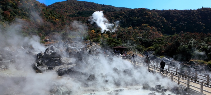 Japan’s many hot springs offer rich potential for the development of geothermal energy. ©MIXI/Getty Images